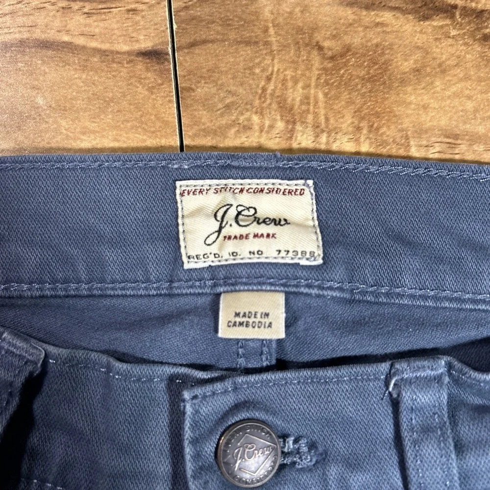 J.Crew Jeans Men's 33x32(34x26) Blue 484 Stretch Kurabo Denim Hemmed Tapered Leg